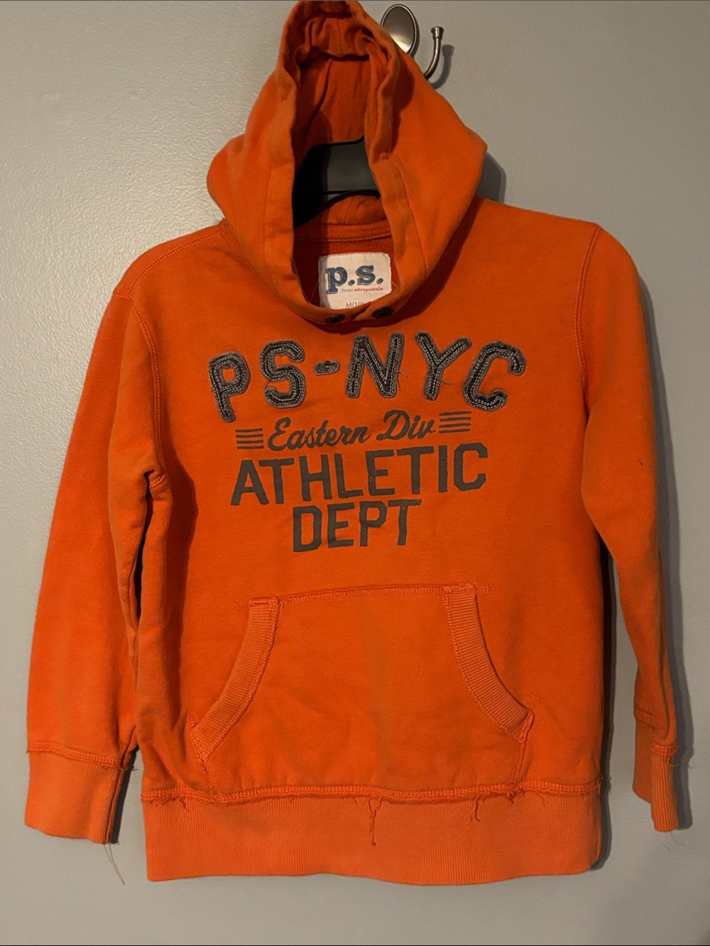 youth Aeropostale Orange PS-NYC Athletic Dept Pullover Hoodie